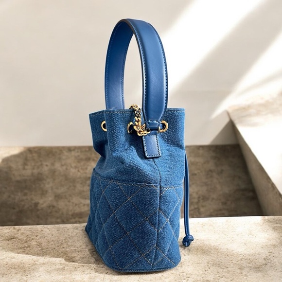 Auth VERSACE Bag • Denim Tote Shoulder Crossbody Bag NWOT Authentic VERSACE - Picture 5 of 9